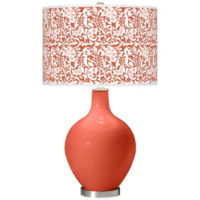 Color Plus Ovo 28 1/2" Gardenia Shade Koi Orange Table Lamp