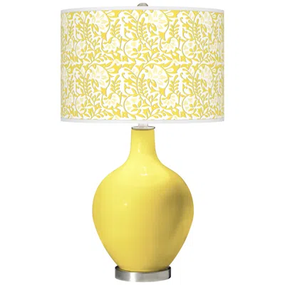 Color Plus Ovo 28 1/2" Gardenia Shade Lemon Twist Yellow Table Lamp