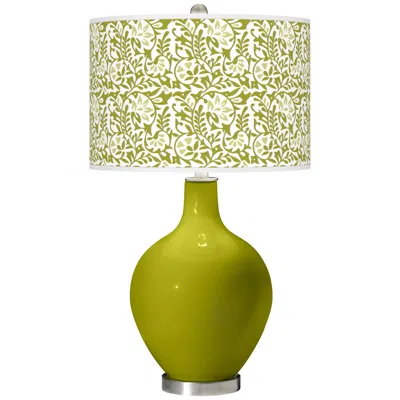 Color Plus Ovo 28 1/2" Gardenia Shade Olive Green Table Lamp