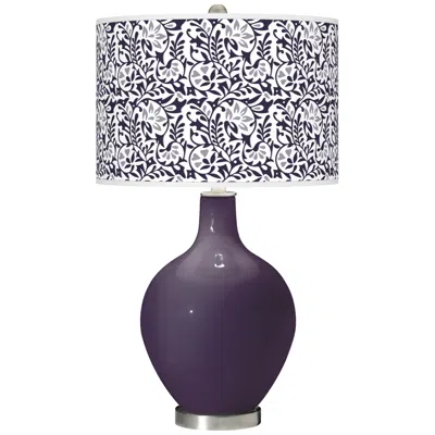 Color Plus Ovo 28 1/2" Gardenia Shade Quixotic Plum Purple Table Lamp