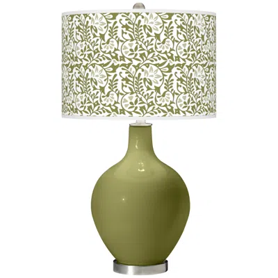 Color Plus Ovo 28 1/2" Gardenia Shade Rural Green Table Lamp
