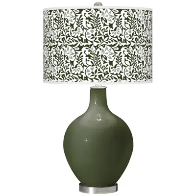 Color Plus Ovo 28 1/2" Gardenia Shade Secret Garden Green Table Lamp
