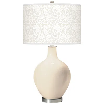 Color Plus Ovo 28 1/2" Gardenia Shade Steamed Milk White Table Lamp