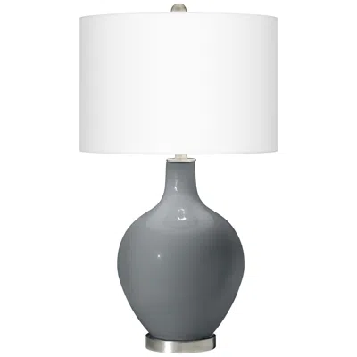 Color Plus Ovo 28 1/2" Glass Software Gray Table Lamp