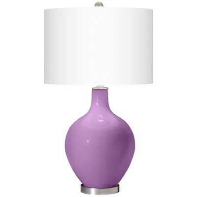 Color Plus Ovo 28 1/2" High African Violet Purple Table Lamp