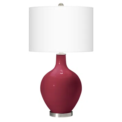 Color Plus Ovo 28 1/2" High Antique Red Glass Table Lamp