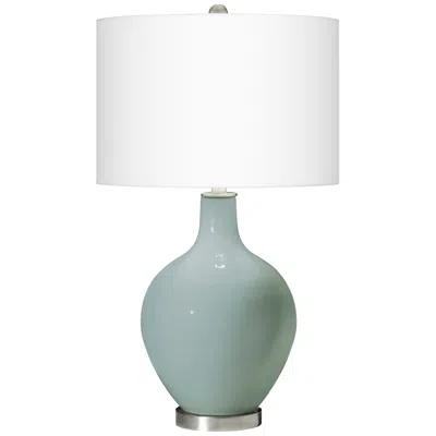 Color Plus Ovo 28 1/2" High Aqua-sphere Blue Glass Table Lamp