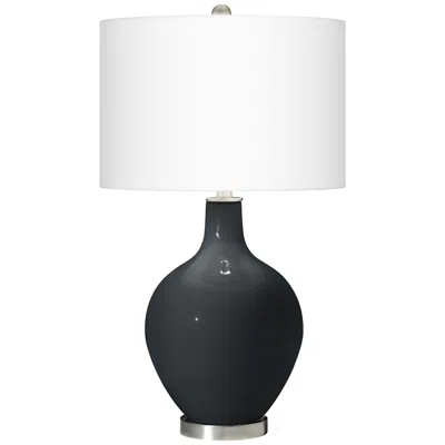 Color Plus Ovo 28 1/2" High Black Of Night Table Lamp