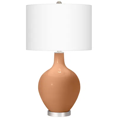 Color Plus Ovo 28 1/2" High Burnt Almond Table Lamp