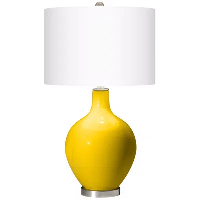 Color Plus Ovo 28 1/2" High Citrus Yellow Glass Table Lamp