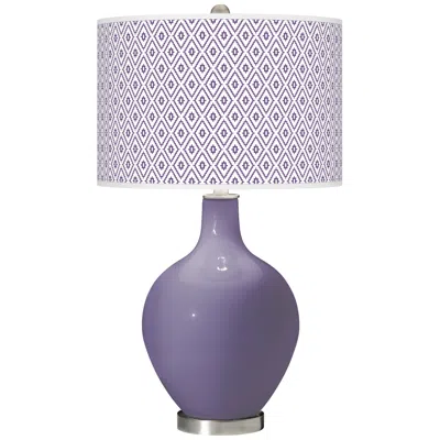 Color Plus Ovo 28 1/2" High Diamonds Shade Purple Haze Table Lamp