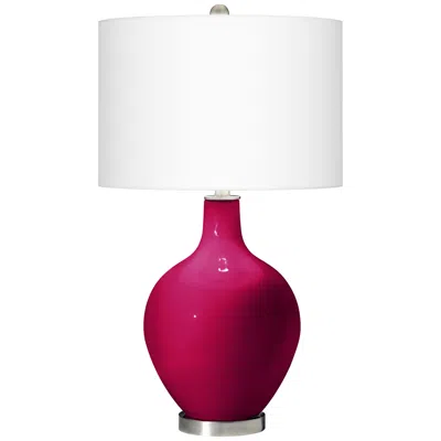Color Plus Ovo 28 1/2" High French Burgundy Red Table Lamp