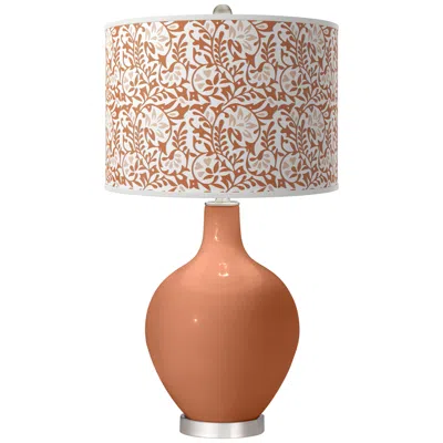 Color Plus Ovo 28 1/2" High Gardenia Shade Baked Clay Brown Table Lamp