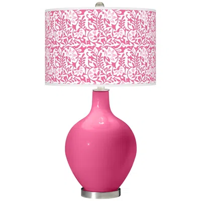 Color Plus Ovo 28 1/2" High Gardenia Shade Blossom Pink Table Lamp