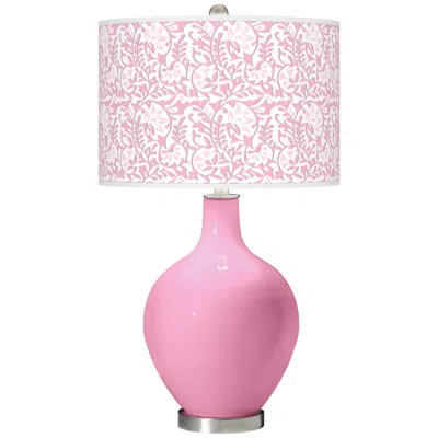 Color Plus Ovo 28 1/2" High Gardenia Shade Candy Pink Table Lamp