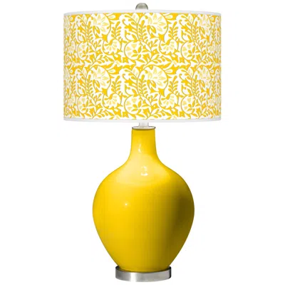 Color Plus Ovo 28 1/2" High Gardenia Shade Citrus Yellow Table Lamp
