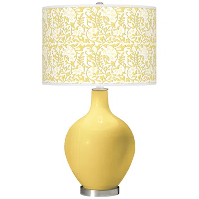 Color Plus Ovo 28 1/2" High Gardenia Shade Daffodil Yellow Table Lamp