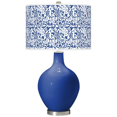 Color Plus Ovo 28 1/2" High Gardenia Shade Dazzling Blue Table Lamp