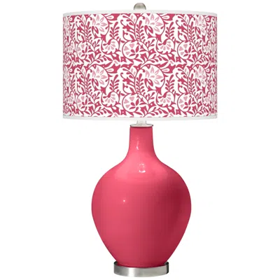 Color Plus Ovo 28 1/2" High Gardenia Shade Eros Pink Table Lamp