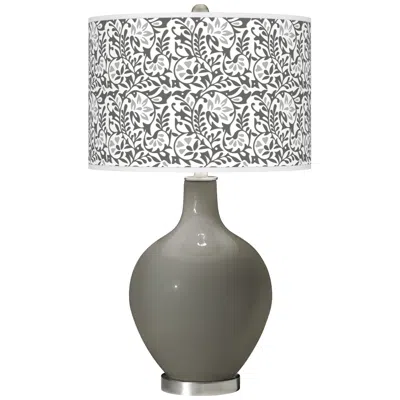 Color Plus Ovo 28 1/2" High Gardenia Shade Gauntlet Gray Table Lamp