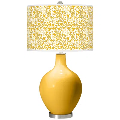 Color Plus Ovo 28 1/2" High Gardenia Shade Goldenrod Yellow Table Lamp