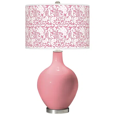 Color Plus Ovo 28 1/2" High Gardenia Shade Haute Pink Table Lamp