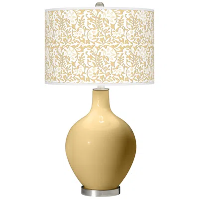 Color Plus Ovo 28 1/2" High Gardenia Shade Humble Gold Table Lamp