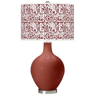 Color Plus Ovo 28 1/2" High Gardenia Shade Madeira Red Table Lamp