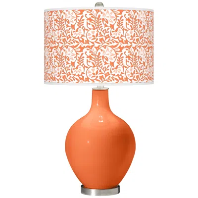 Color Plus Ovo 28 1/2" High Gardenia Shade Nectarine Orange Table Lamp