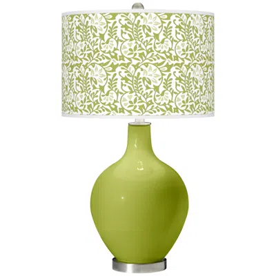 Color Plus Ovo 28 1/2" High Gardenia Shade Parakeet Green Table Lamp