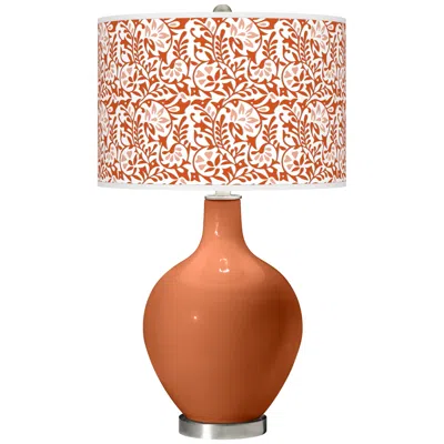Color Plus Ovo 28 1/2" High Gardenia Shade Robust Orange Table Lamp
