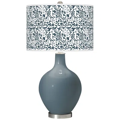Color Plus Ovo 28 1/2" High Gardenia Shade Smoky Blue Table Lamp