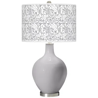 Color Plus Ovo 28 1/2" High Gardenia Shade Swanky Gray Table Lamp
