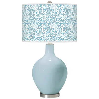 Color Plus Ovo 28 1/2" High Gardenia Shade Vast Sky Blue Table Lamp