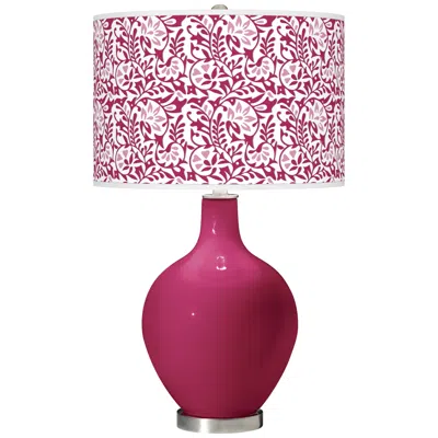 Color Plus Ovo 28 1/2" High Gardenia Shade Vivacious Pink Table Lamp