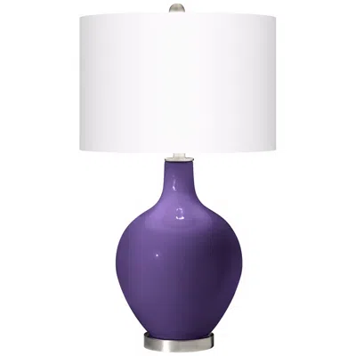 Color Plus Ovo 28 1/2" High Izmir Purple Glass Table Lamp