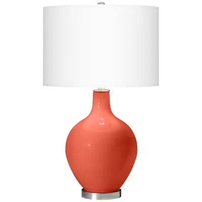 Color Plus Ovo 28 1/2" High Koi Orange Glass Table Lamp