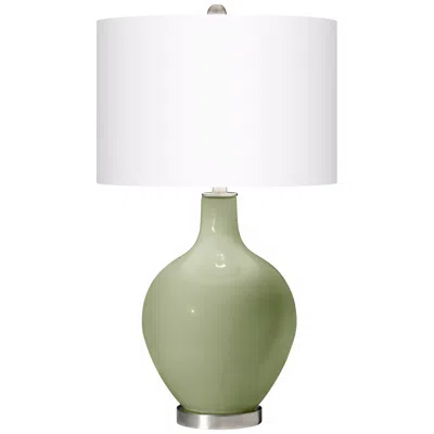 Color Plus Ovo 28 1/2" High Majolica Green Glass Table Lamp