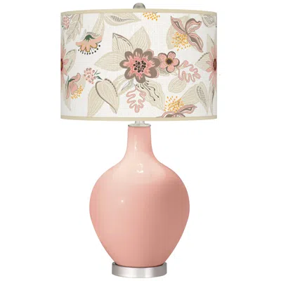 Color Plus Ovo 28 1/2" High Mid-summer Shade Rustique Pink Table Lamp