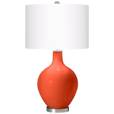 Color Plus Ovo 28 1/2" High Modern Daredevil Orange Table Lamp