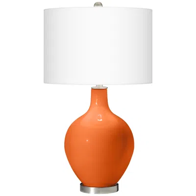 Color Plus Ovo 28 1/2" High Modern Invigorate Orange Table Lamp