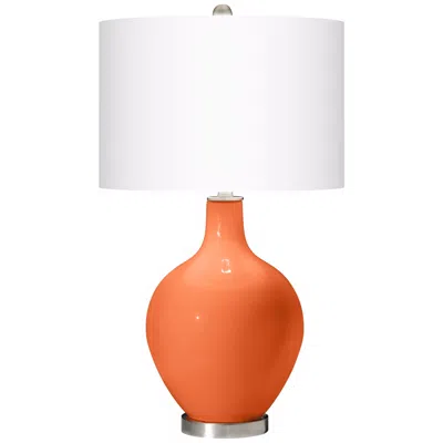 Color Plus Ovo 28 1/2" High Modern Nectarine Orange Table Lamp
