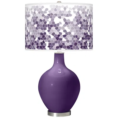 Color Plus Ovo 28 1/2" High Mosaic Shade Acai Purple Table Lamp