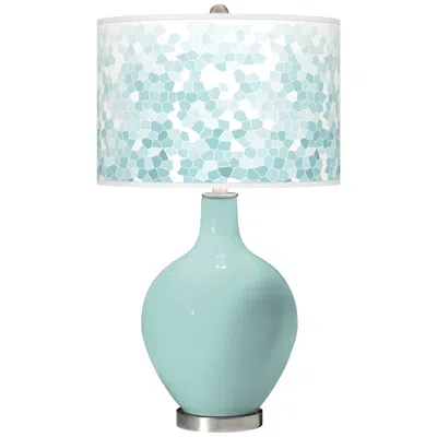 Color Plus Ovo 28 1/2" High Mosaic Shade Cay Blue Table Lamp
