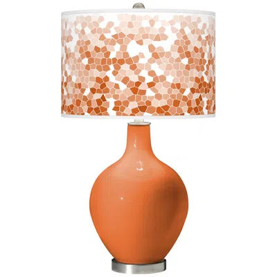 Color Plus Ovo 28 1/2" High Mosaic Shade Celosia Orange Table Lamp