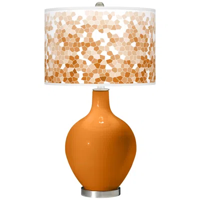 Color Plus Ovo 28 1/2" High Mosaic Shade Cinnamon Spice Table Lamp