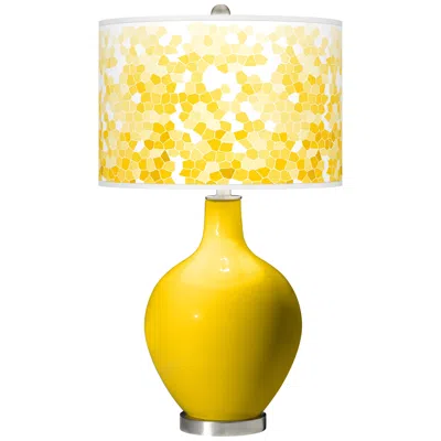 Color Plus Ovo 28 1/2" High Mosaic Shade Citrus Yellow Table Lamp