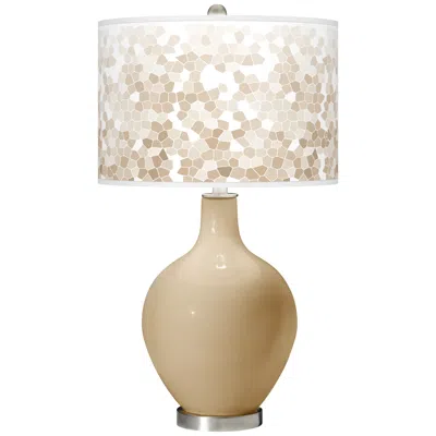 Color Plus Ovo 28 1/2" High Mosaic Shade Colonial Tan Table Lamp