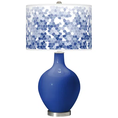 Color Plus Ovo 28 1/2" High Mosaic Shade Dazzling Blue Table Lamp