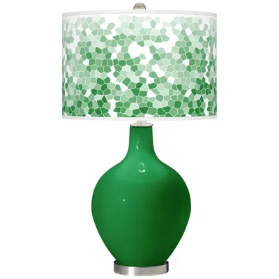 Color Plus Ovo 28 1/2" High Mosaic Shade Envy Green Table Lamp